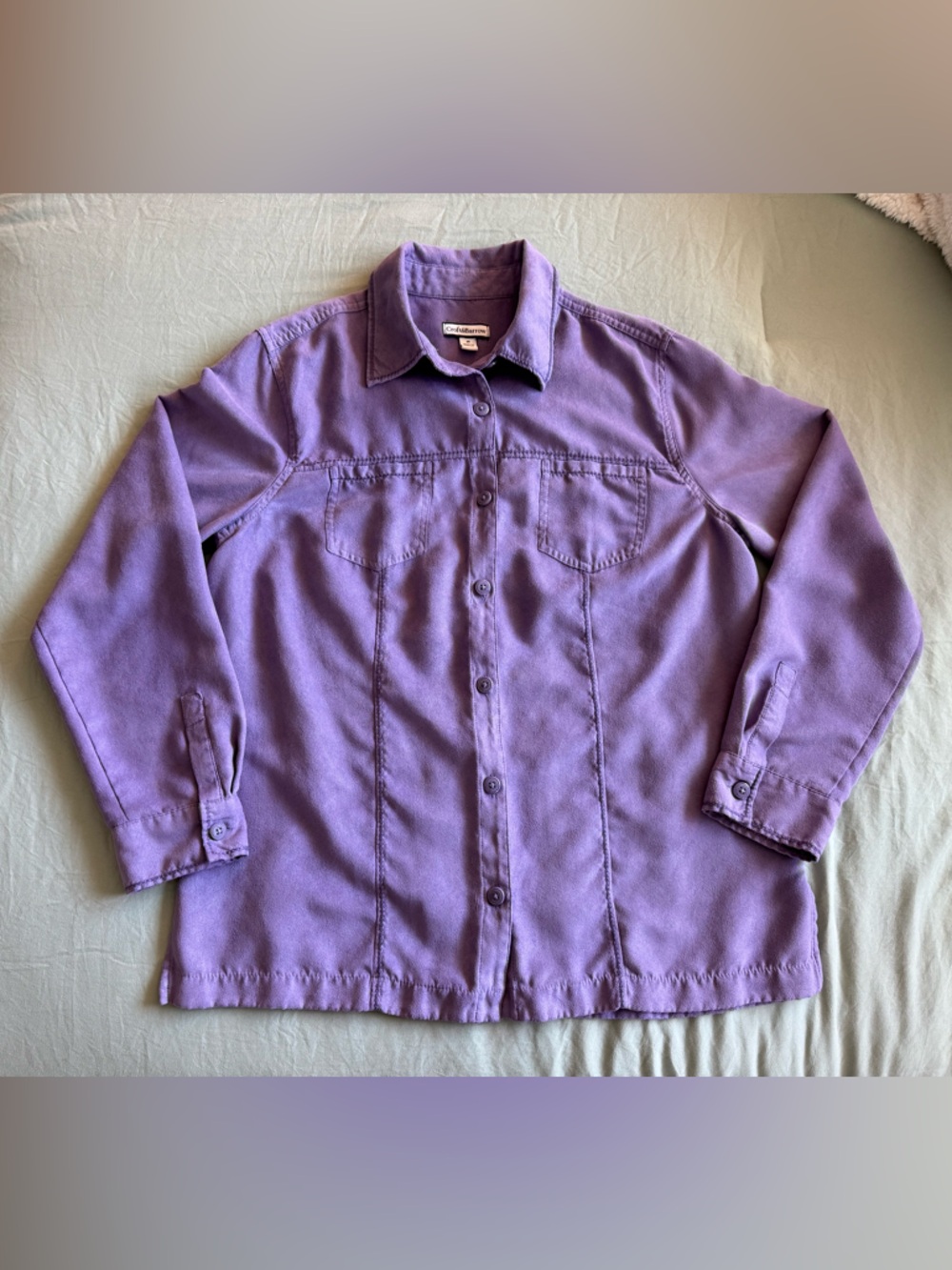 Croft & Barrow Purple Button-Up Jacket